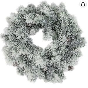 Set of 4 Flocked 12” Wreaths